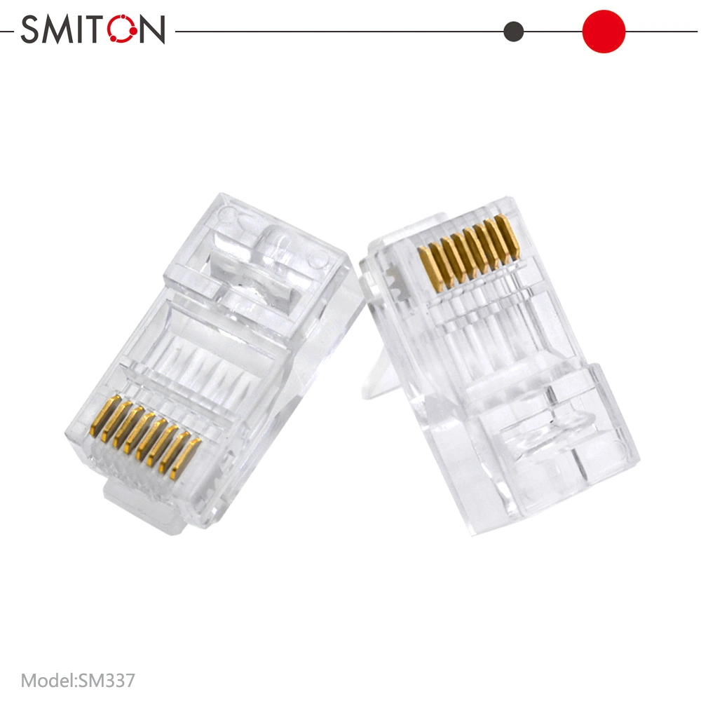 Pass Through CAT6A Male 8p8c Connector Modular Plug