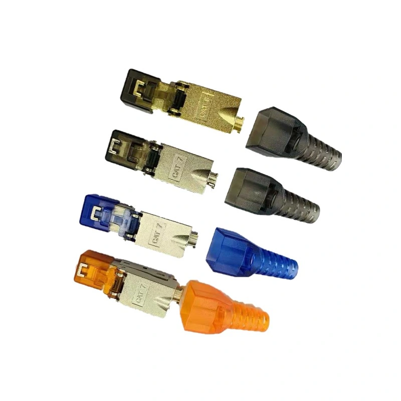 FTP/STP Shielded Modular Plug Toolless RJ45 8p8c Field Connector Network Module Modular Plug CAT6A/Cat7/Cat8