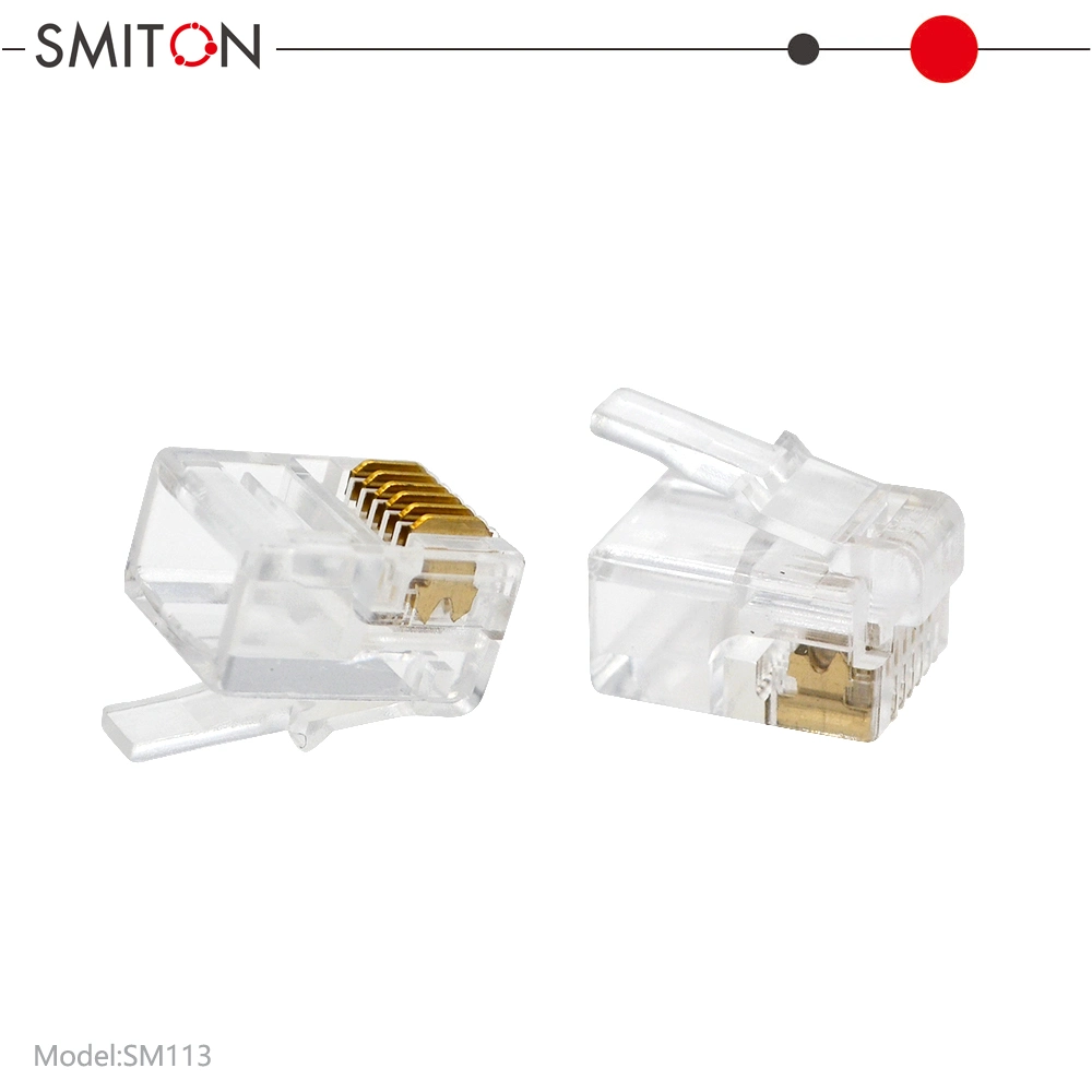 UTP Telephone Wire Rj12 Terminal Connector 6p6c Rj12 Modular Plug