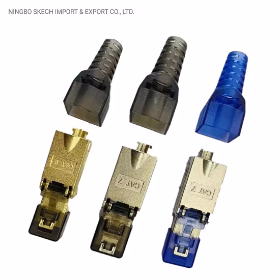 FTP/STP Network Module RJ45 Field Connector 8p8c CAT6A/Cat7/Cat8 RJ45 Shielded Modular Plug Toolless