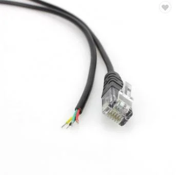 Cat3 Rj11 Rj12 電話ジャンパーケーブルパッチコード 6p4c 6p4c 6p6c 4p4c 4p2c クリスタルコネクタ 6 インチ 1ft 2ft 3ft ラウンドケーブル