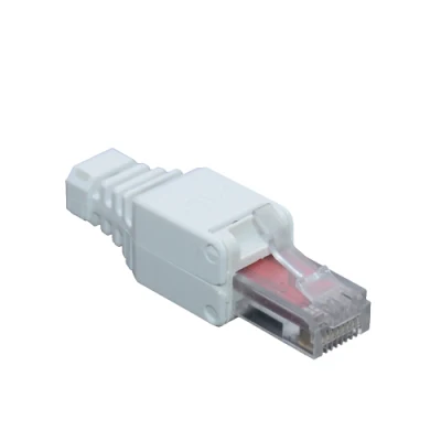 シンプルなモジュラー RJ45 プラスチック UTP Pacat5e CAT6 Cat 7 コネクタ、工具不要