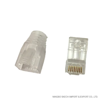 RJ45 パススルー モジュラー プラグ UTP イーサネット ケーブル Cat5e/CAT6/CAT6A ネットワーク モジュラー プラグ RJ45 クリスタル ヘッド 8p8c ブート RJ45 ネットワーク モジュラー プラグ