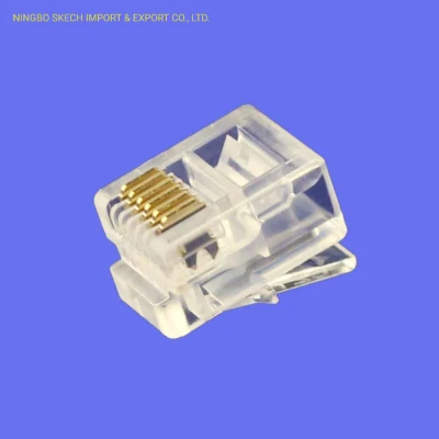 UTP ケーブル Rj12/Rj11 6p6c モジュラープラグ Cat3 ネットワーク電話コネクタ 6 コア電話プラグ 6p6c