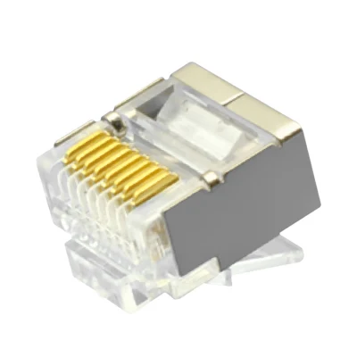 CAT.5E RJ45 8P8C モジュラープラグ、シールド付き (FTP)、ショートハウジング