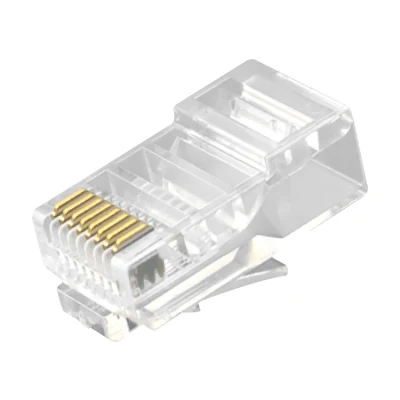 CAT.5E RJ45 8P8C ネットワーク コネクタ、フラット ケーブル用シールドなしモジュラー プラグ (UTP) 付き