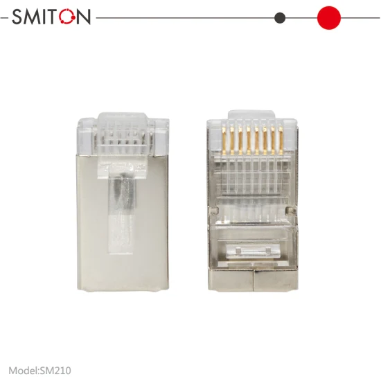 Cat5 Cat5e 金メッキシールド RJ45 コネクタソリッドイーサネットケーブルモジュラープラグ